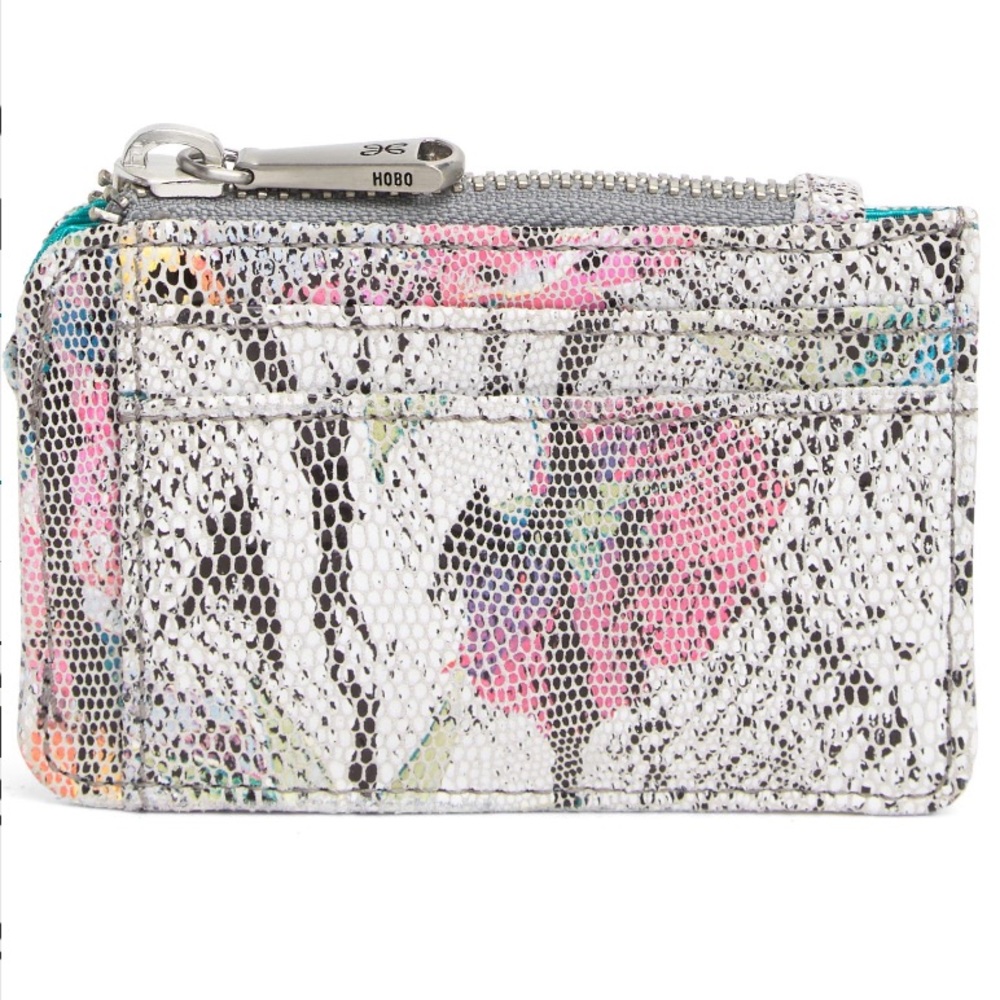 HOBO Multicolor Floral Printed Leather Card Case Wallet